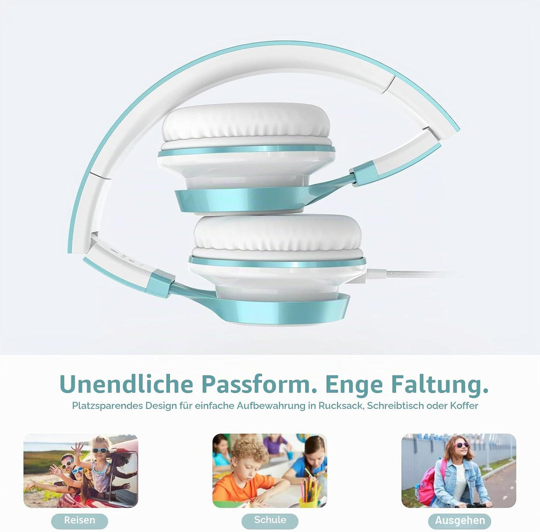 AILIHEN MS300 Kopfhörer mit Kabel und Mikrofon für Chromebook, Laptop, Computer, Smartphone, 3,5 mm,
