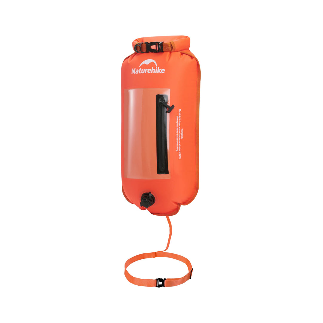 Naturehike 18L Schwimmboje Zwei Airbags Swim Boje Trockensack wasserdichte Strandtasche mit Verstell