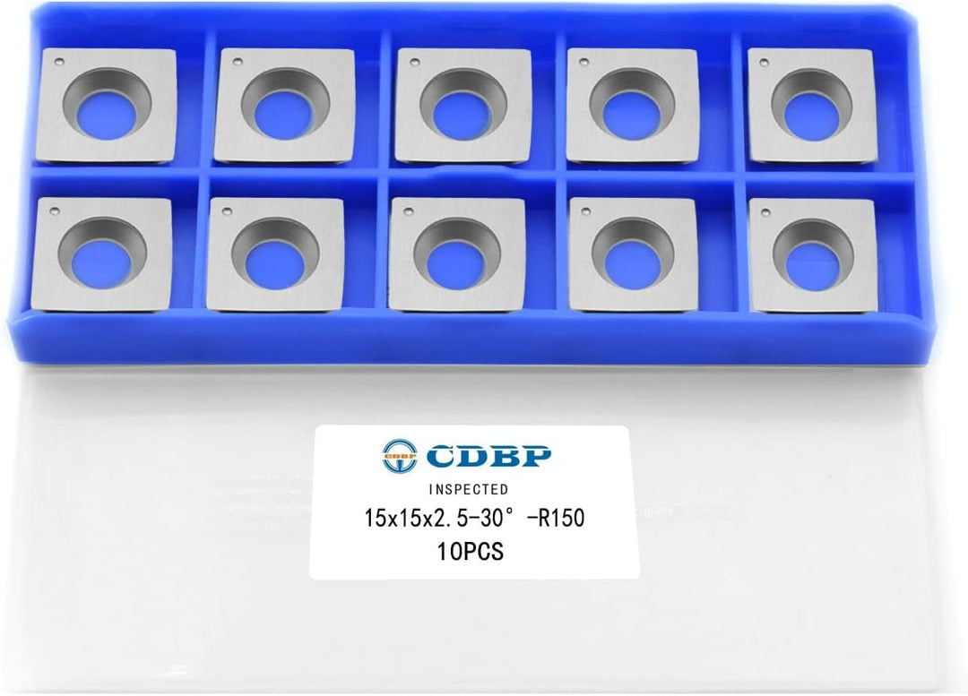 CDBP HM Vorschneid-Wendeplatten 15x15x2,5mm mit R150 Radius Schneidekante für Schaftfräser-Fräswerkz