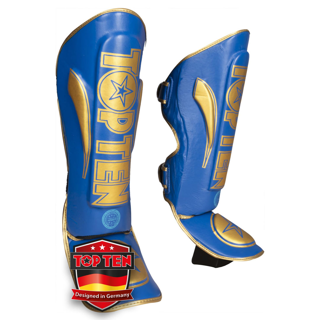 TopTen Schienbeinschutz „Star Light“ Blau - Gold XL, Blau - Gold XL