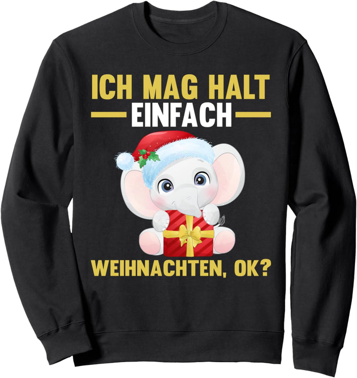 Elefant Weihnachten Sweatshirt