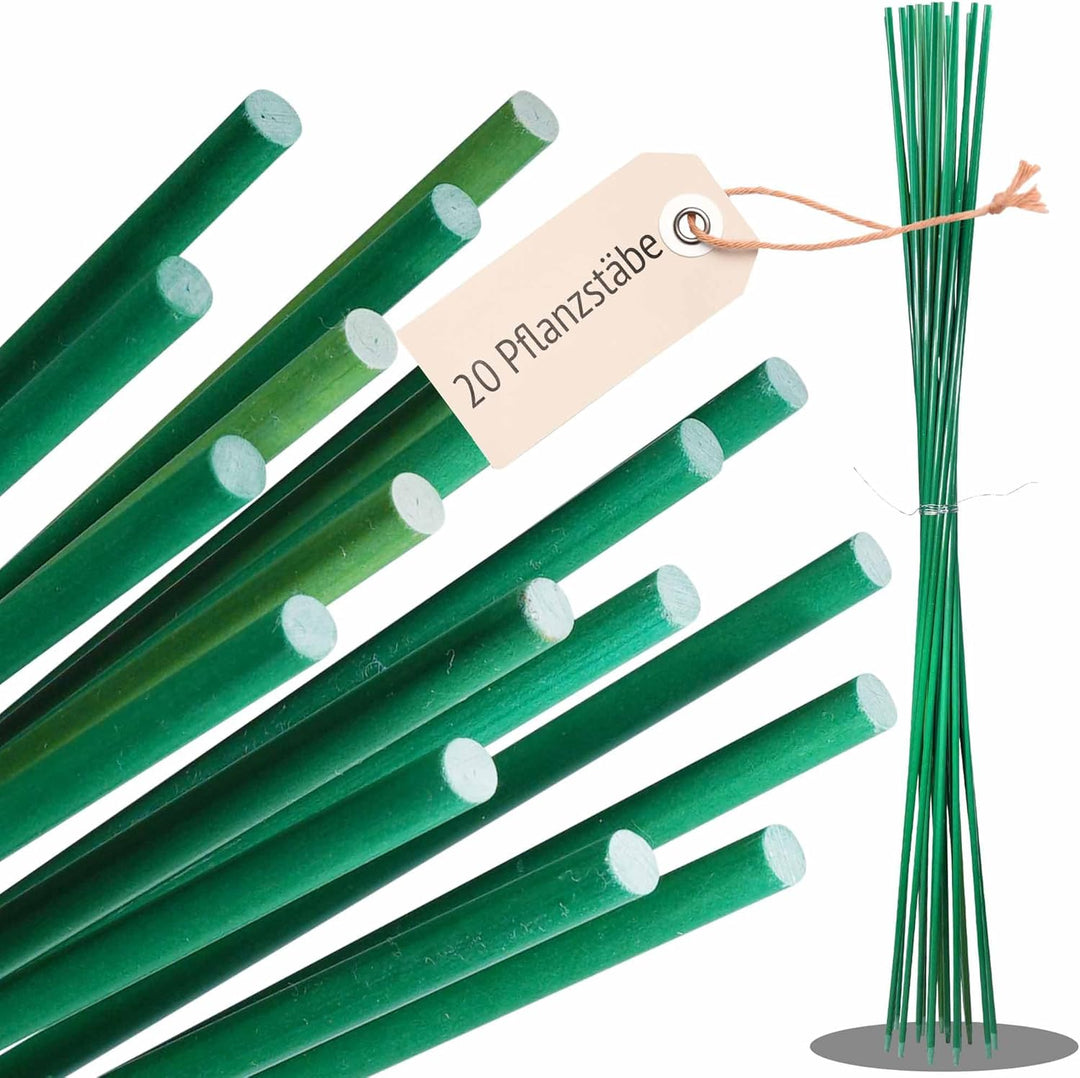 20 grüne 1 m x 7 mm Rankstäbe aus Glasfaser Fiberglas GFK, Grün