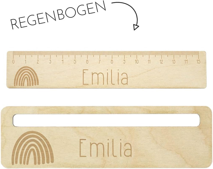 Dein Lieblingsteil Lesehilfe Kinder Lineal Mädchen (Set REGENBOGEN Lesehilfe + Lineal), Set REGENBOG
