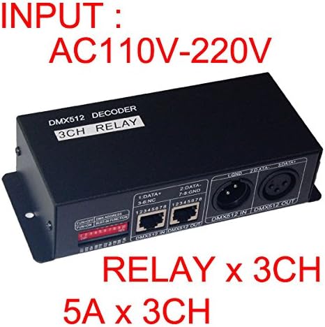 3CH Relay Relay Controller DMX512 Decoder Dmx512 DMX 512 Relay Swicth AC110/220V 3CH-RELAY-Metal