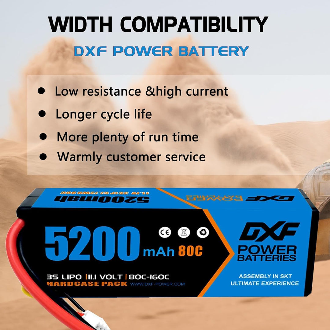 DXF 14,8 V 4S Lipo Akku 6200 mAh 80 Chardcase Hartschale Akku mit EC5-Anschluss für FPV Racing Drohn