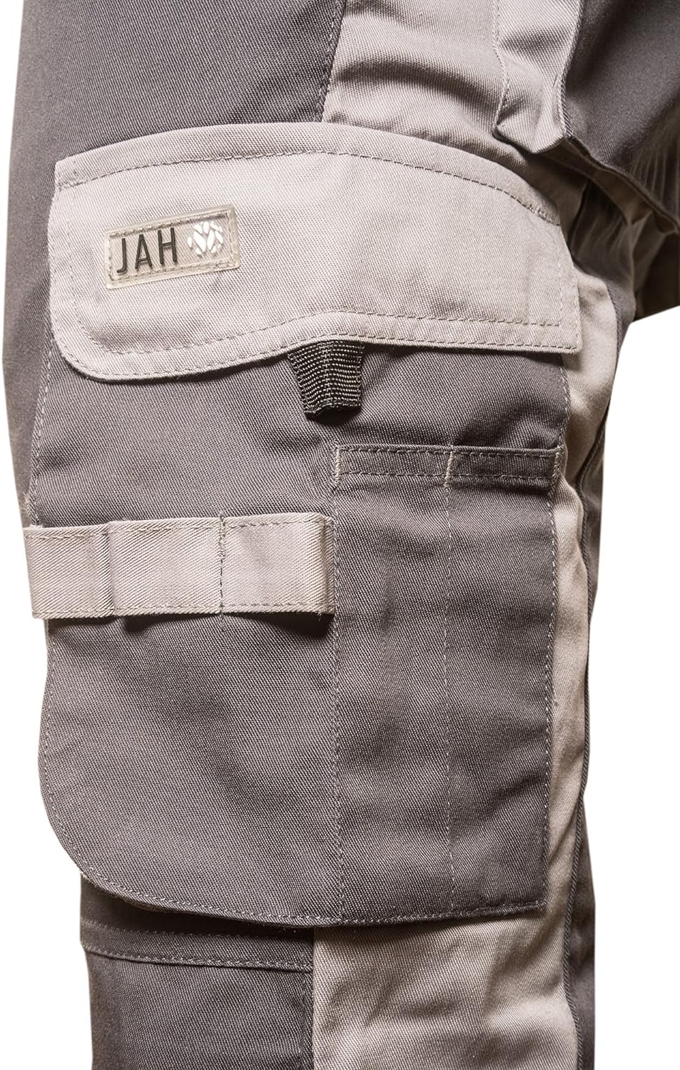 Jah 2110 Cargo-Bundhose 5 StückPolyester/Baumwolle Cordura grau/schwarz Gr. 50, 50