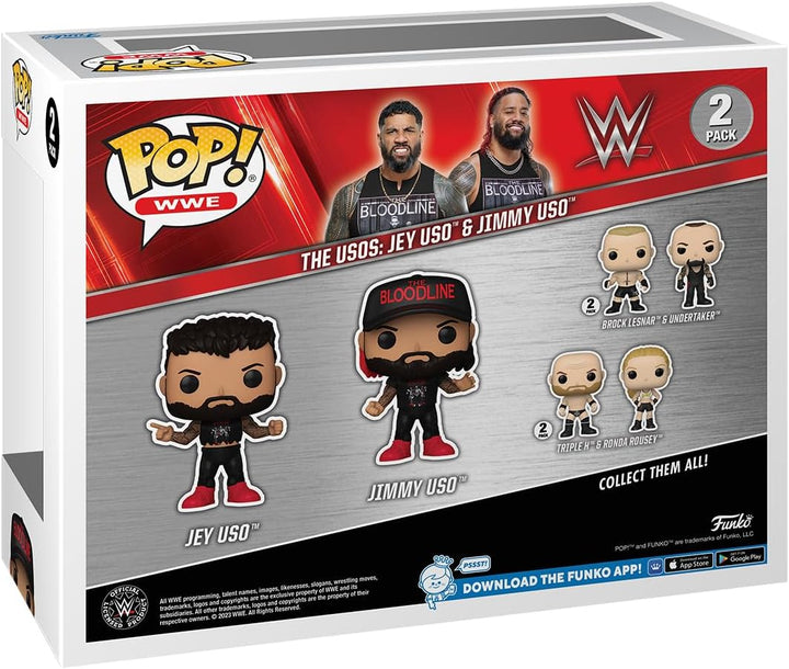 Funko Pop! WWE: Jey USO - (USO Bros) Brothers 2PK - Vinyl-Sammelfigur - Geschenkidee - Offizielle Ha