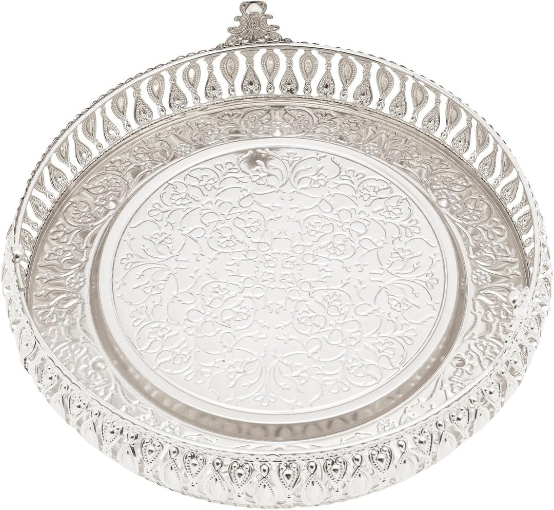 Vintage Türkische Kaffeekanne Set,Metallteekannenset mit 6 Kaffeetassen und Teetablett,Tee-Set Tee O