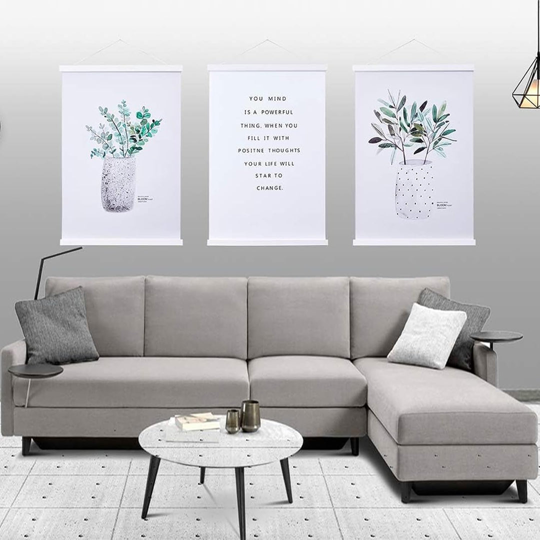 Ywlake Magnet Posterleiste Posterschiene Posterleisten, Magnetische Holz Poster Aufhänger Halter Rah