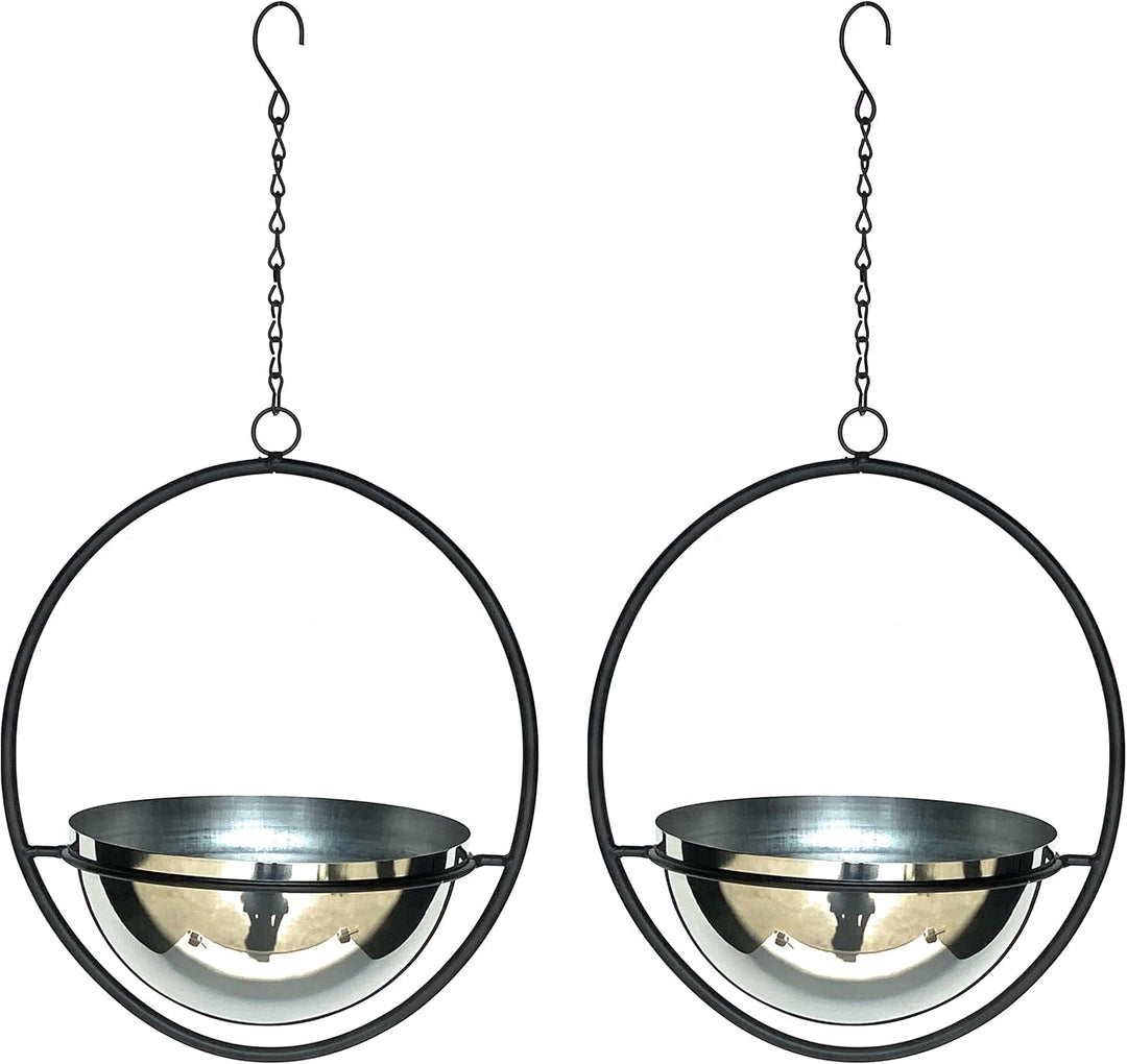 DanDiBo 2er Set Blumenampel Innen Metall Wand Hängepflanzen 53 cm 96087 M mit Topf Silber Pflanzenhä