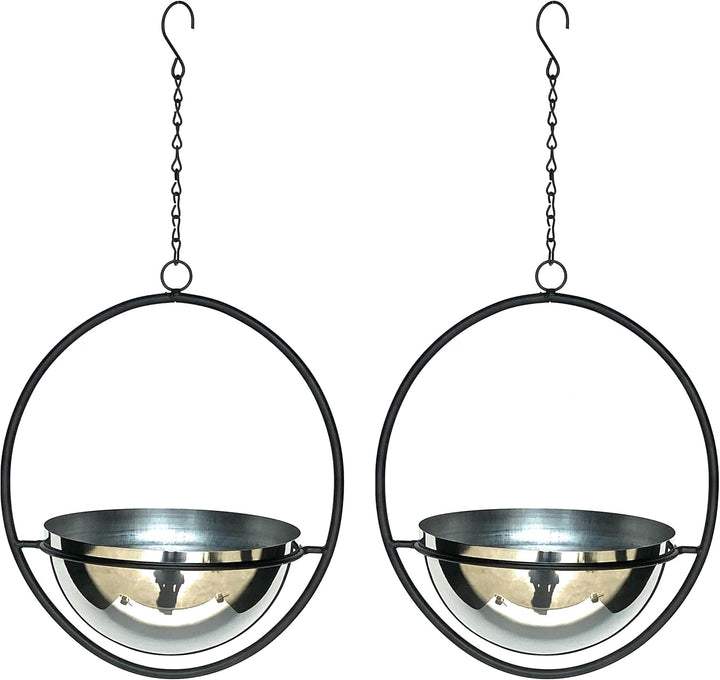 DanDiBo 2er Set Blumenampel Innen Metall Wand Hängepflanzen 53 cm 96087 M mit Topf Silber Pflanzenhä