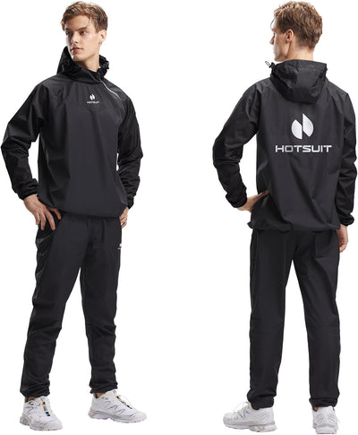 HOTSUIT Schwitzjacke/Schwitzanzug Herren Trainingsanzug Sportanzug Fitness Schwitzanzug Trainingshos