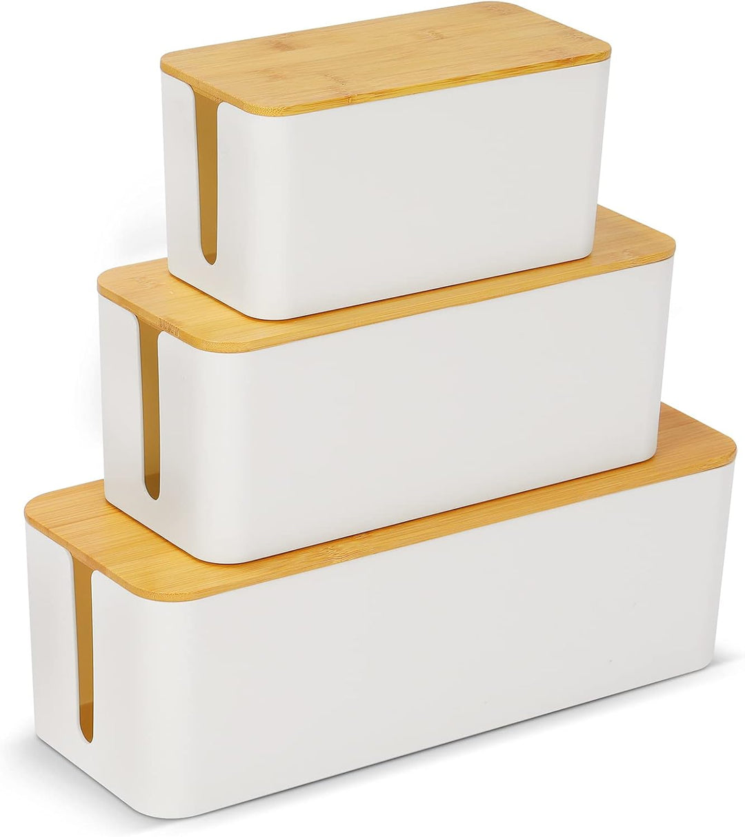 3 Stück Kabelbox, Kabelmanagement Box zum Verstecken und verbergen Sie Steckdosenleisten und Kabel,