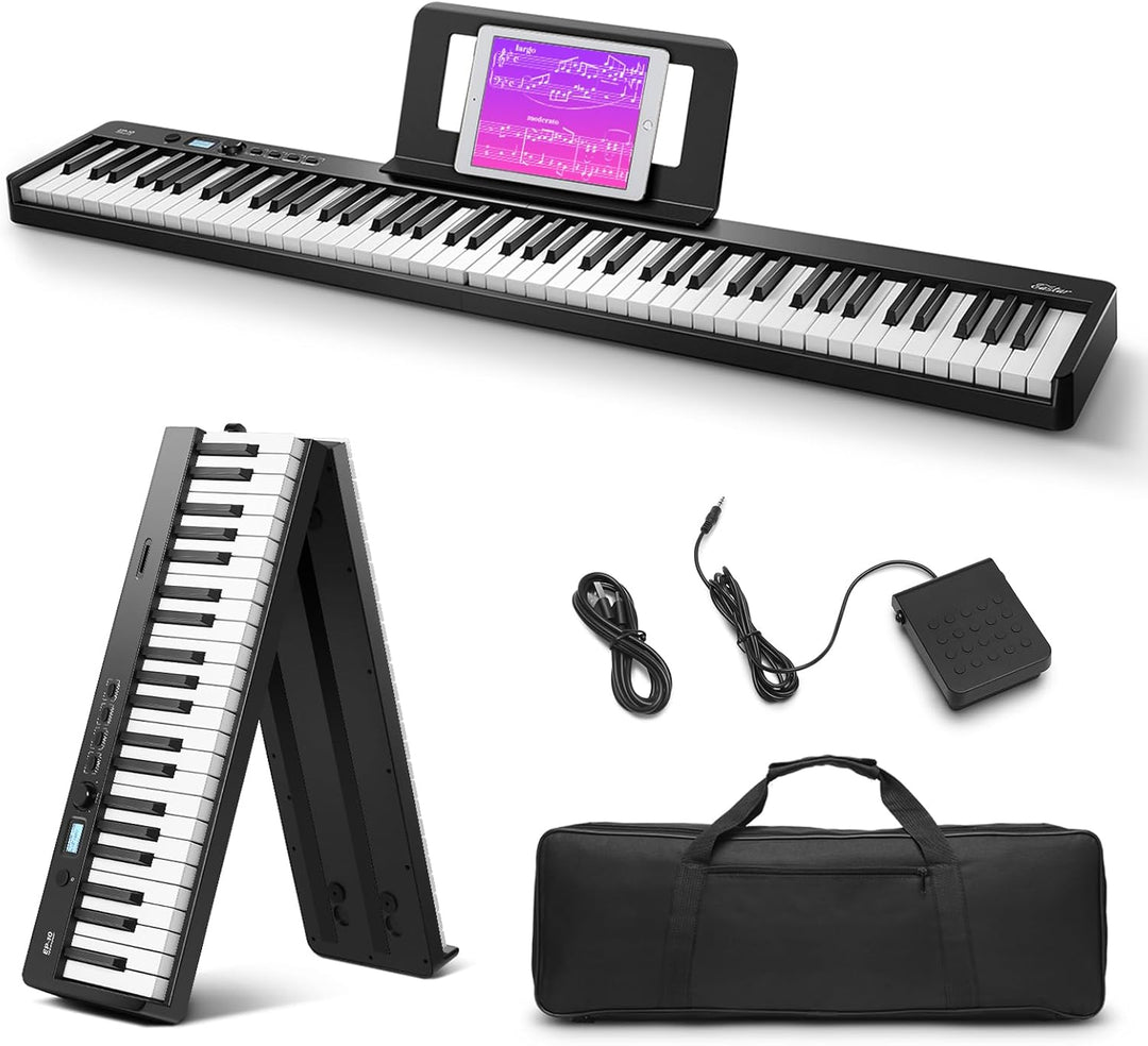 Eastar E-Piano Digitalpiano 88 Tasten, Hammermechanik Gewichteten, Klavier Tastatur mit Berührbar Be