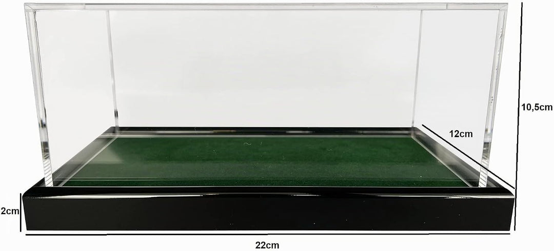 LL-Golf Grosse Universal Acryl Vitrine 22x12x10,5cm / Showcase/Schaukasten mit grünen Samt für Model