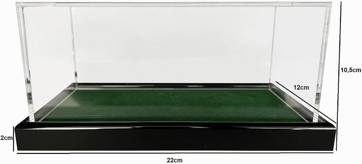 LL-Golf Grosse Universal Acryl Vitrine 22x12x10,5cm / Showcase/Schaukasten mit grünen Samt für Model