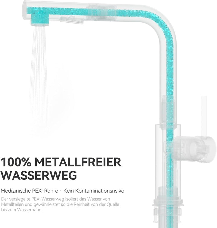 CECIPA Wasserhahn Küche Gold, Ausziehbare Küchenarmatur, Armatur Küche mit Sprühkopf und zwei Sprühm