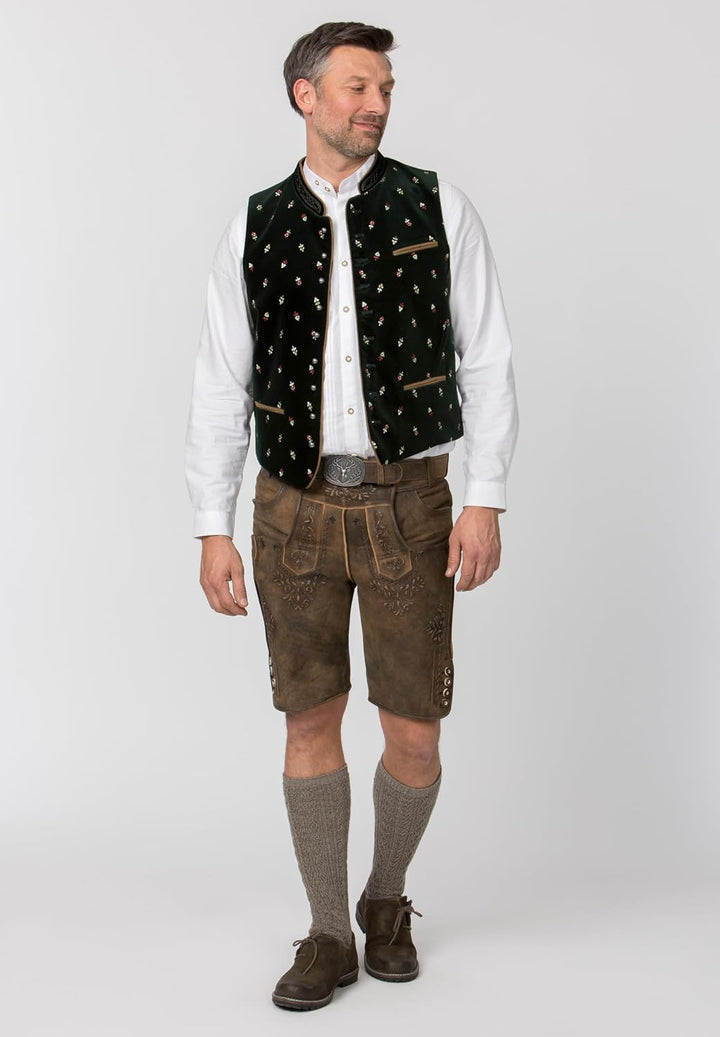 Stockerpoint Herren Trachtenweste Calzado 46 Grün (Tanne), 46 Grün (Tanne)