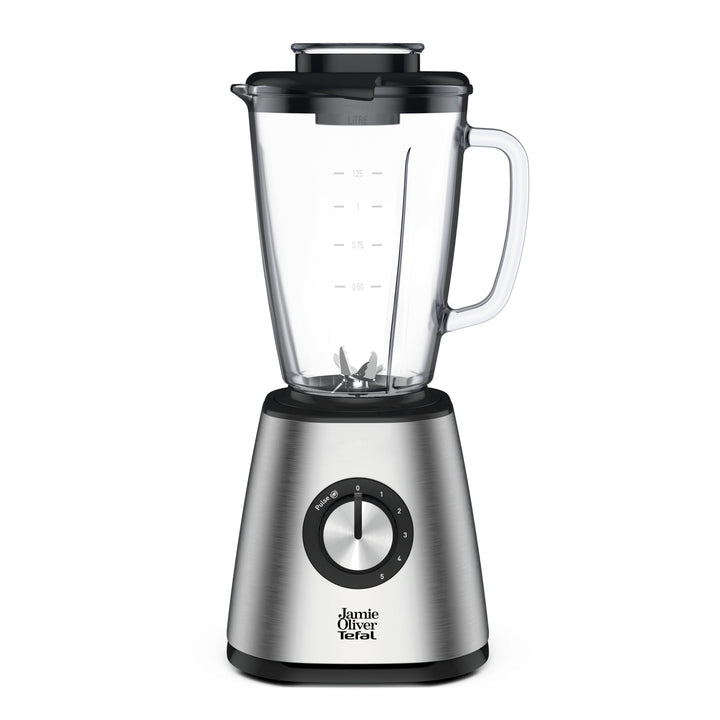Jamie Oliver by Tefal Standmixer, benutzerfreundlich, 800 Watt Leistung, robuster Thermoglas-Behälte
