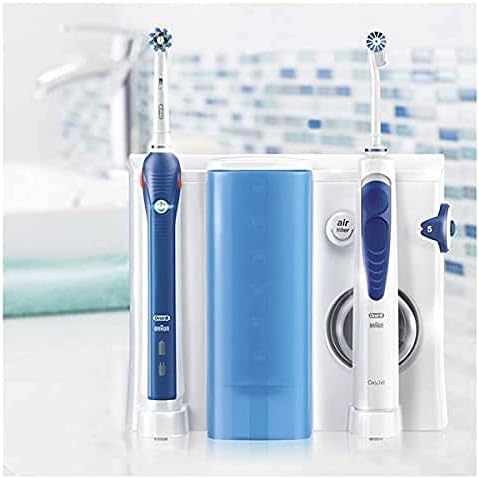 Oral-B Pro 2000 Elektrische Zahnbürste mit OxyJet Munddusche, 3 Aufsteckbürsten, 4 Ersatzdüsen, Set
