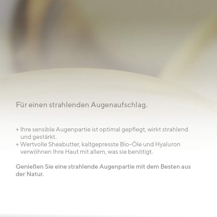 hyapur® - GREEN Augencreme 15ml - Die natürliche Augenpflege - zur Anti-Aging-Pflege mit Bio- Vegan-