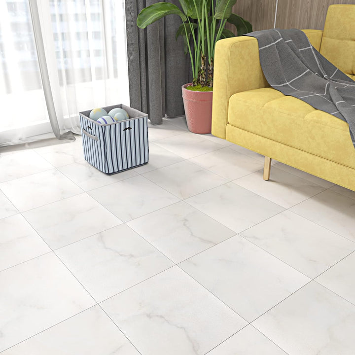 Livelynine 32 Fliesen PVC Bodenbelag Selbstklebend Bad Vinylboden Fliesenoptik Beige Fliesen Selbstk