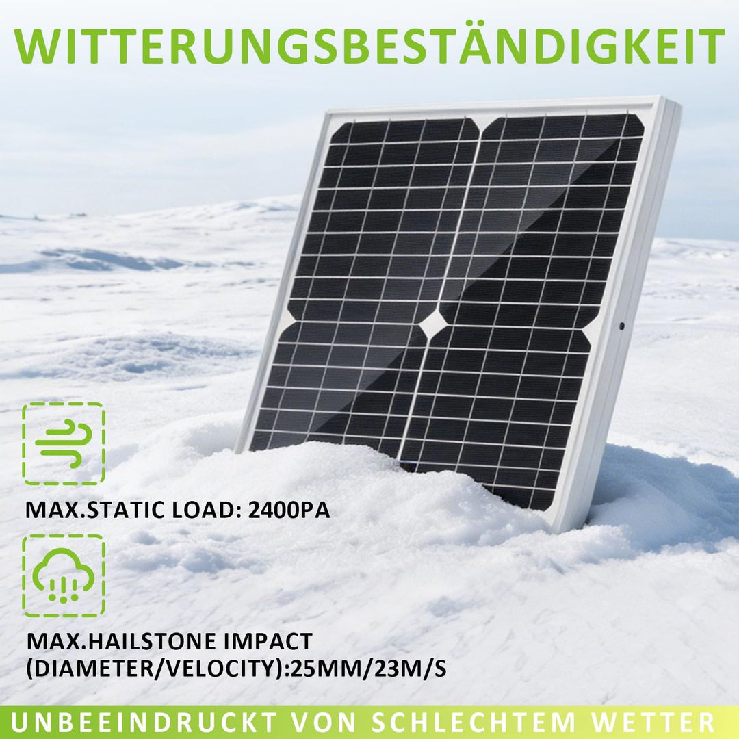 Topsolar 20W 12V Mono Solarpanel‑Set mit Laderegler für Batterie‑Aufladung, 20W