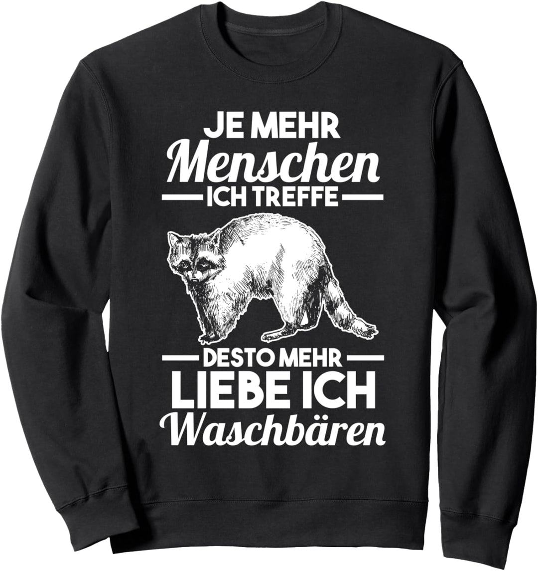 Waschbären Zootier Waschbär Sweatshirt