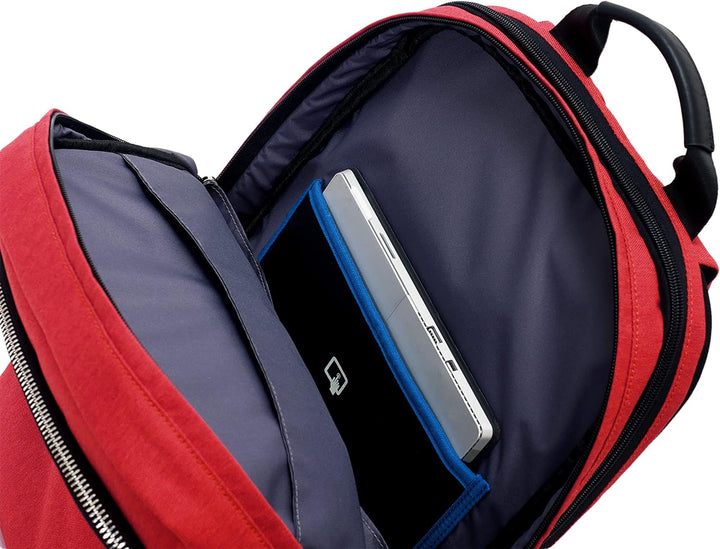 Invicta Biz L Bürorucksack - Rot - Laptopständer bis 15,6 Zoll - USB-Adapter - Arbeit Rot Iv L, Rot