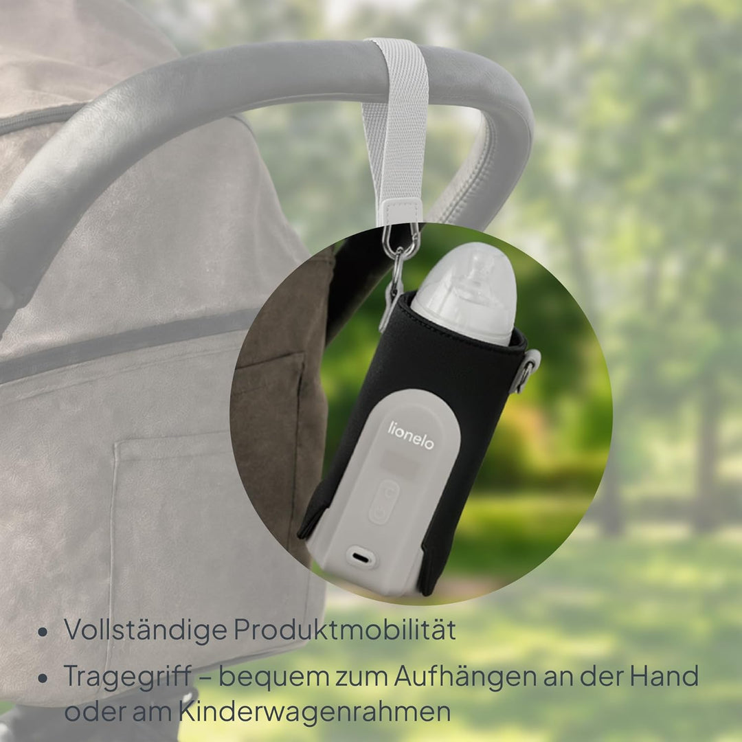 LIONELO Thermup Go Evo Tragbarer Babyflaschenwärmer, hält Flüssigkeiten warm, 5 Betriebstemperaturen