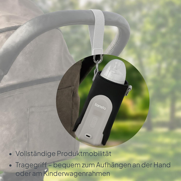LIONELO Thermup Go Evo Tragbarer Babyflaschenwärmer, hält Flüssigkeiten warm, 5 Betriebstemperaturen