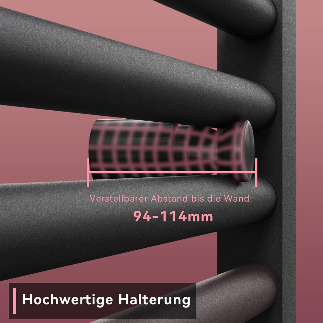 ELEGANT Badheizkörper Handtuchhalter 700 x 500 mm anthrazit klein Handtuchwärmer bad Heizkörper für