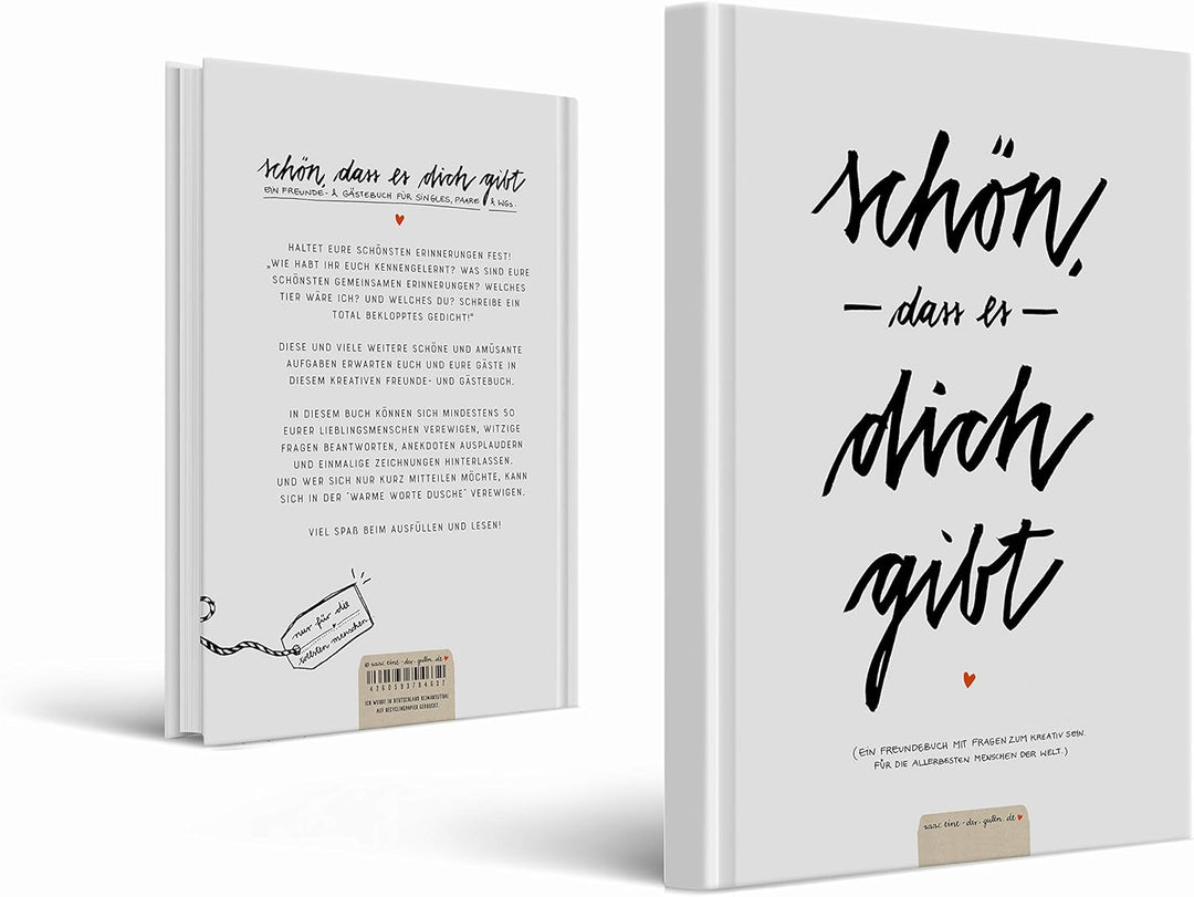 Eine der Guten Gästebuch zum Geburtstag mit Fragen zum Ausfüllen, Weiss | Witziges Freundebuch für E