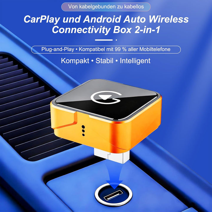 carplay Wireless Adapter, Android Auto Wireless Adapter für iPhone ios 10+ und Android 11+ System, S