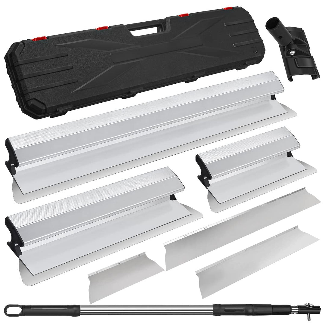 Flächenspachtel Set im Koffer mit Ergonomischem Griff, Spachtel Werkzeug (300mm + 500mm +800mm) und