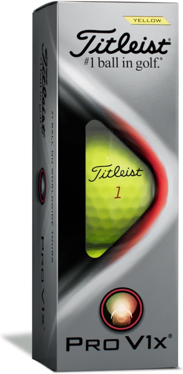 Titleist Pro V1x Golfbälle (EIN Dutzend) Niedrige Ziffern gelb, Niedrige Ziffern gelb