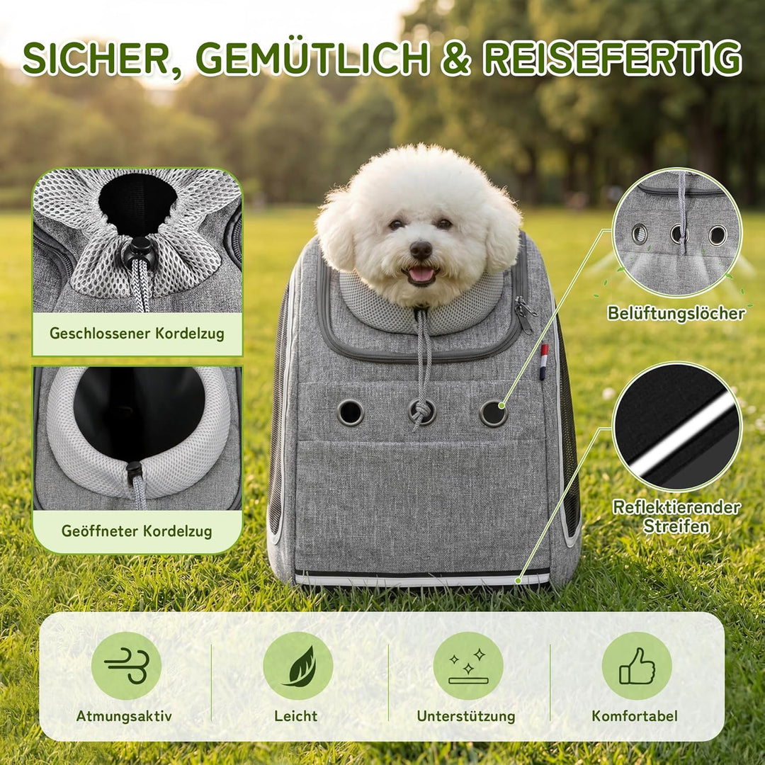 ALLSOPETS Haustier Hunde Rucksäcke Tragbar Transport Rucksack Reisen Tragetasche für Haustiere Reise