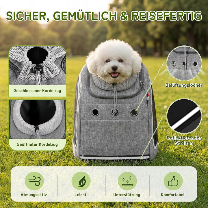 ALLSOPETS Haustier Hunde Rucksäcke Tragbar Transport Rucksack Reisen Tragetasche für Haustiere Reise