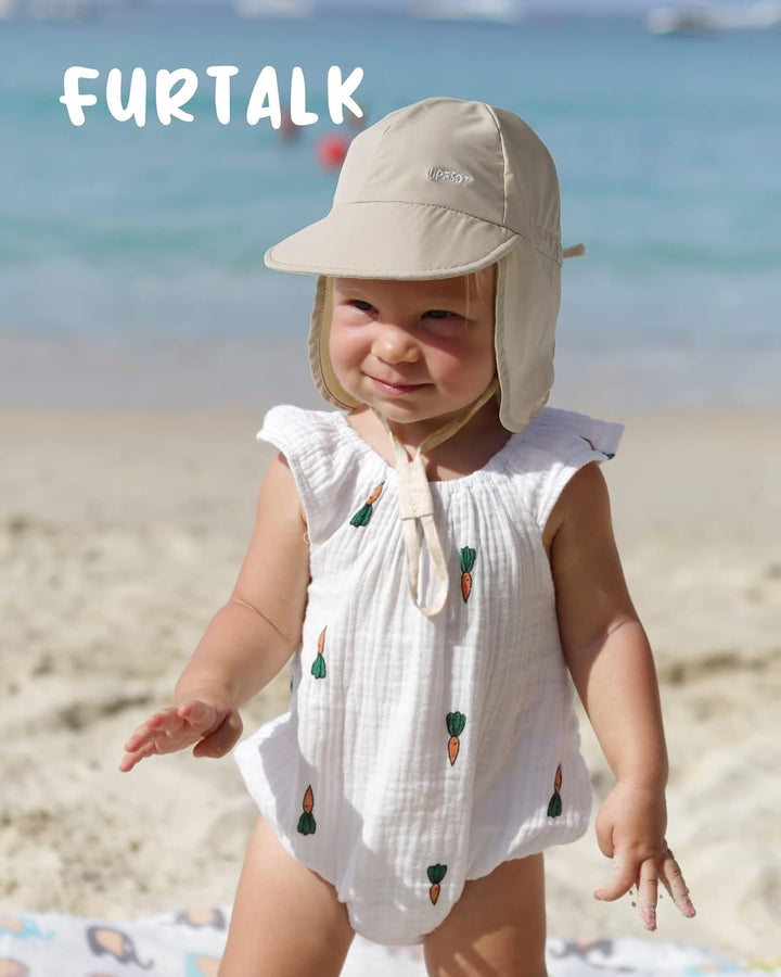 FURTALK Baby Sonnenhut mit Nackenklappe Kleinkind Kinder UPF 50+ Einstellbare Jungen Mädchen UV-Schu