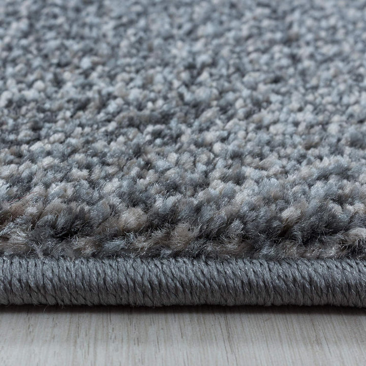 Carpetsale24 Modern Designer Kurzflor Teppich, Abstrakt Meliert Design, Läufer Teppich, Grau - Beige