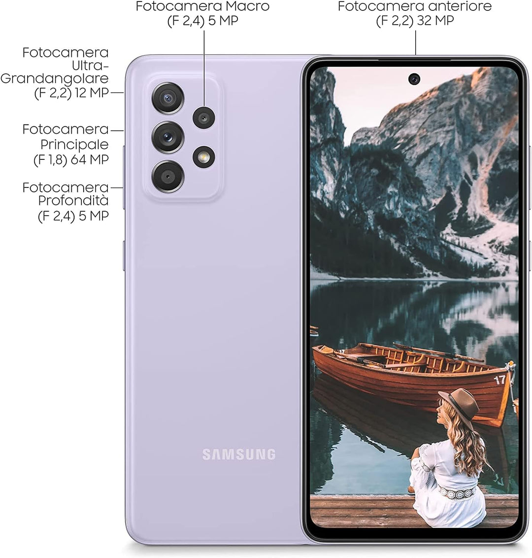 Samsung A52S 5G 128GB DS Awesome Violet EU Alle Träger black 12 GB, Alle Träger black 12 GB