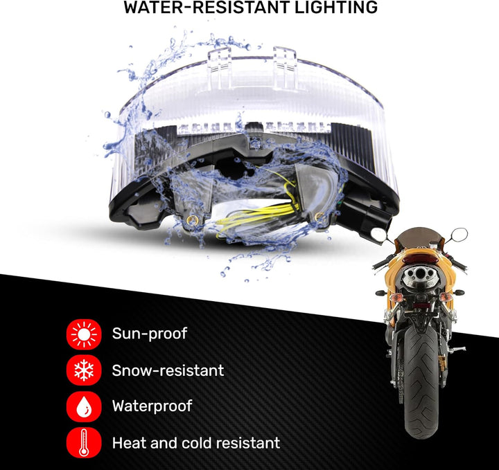 avdb-moto LED-Bremslicht mit integrierten Blinker kompatibel mit Triumph 675 Speed Street Triple (Kl