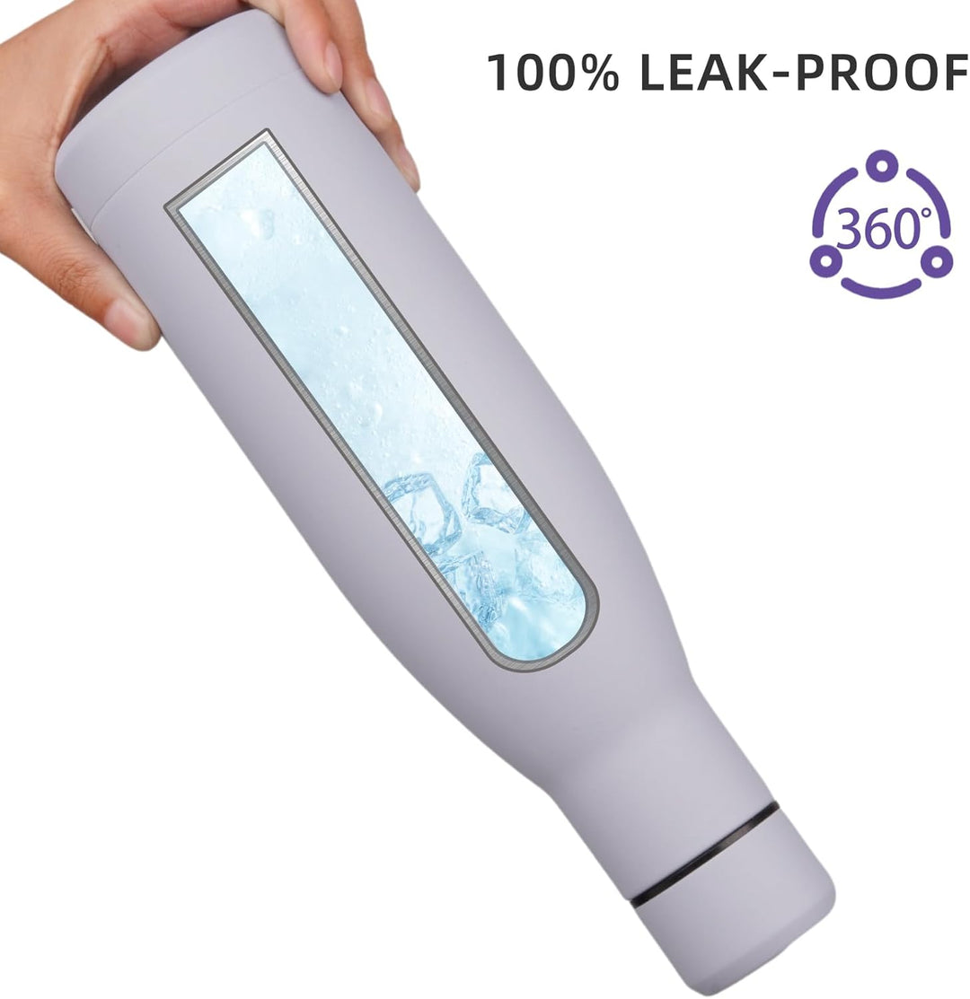BJPKPK Isolierte Trinkflasche Becher 350ml Kleine Edelstahl-Wasserflaschen Wiederverwendbarer Metall