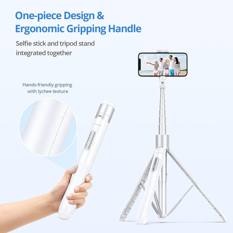 ATUMTEK 150CM Selfie Stick, TikTok Selfie-Stick mit Hochbelastbarem Aluminium und Rutschfesten Handy