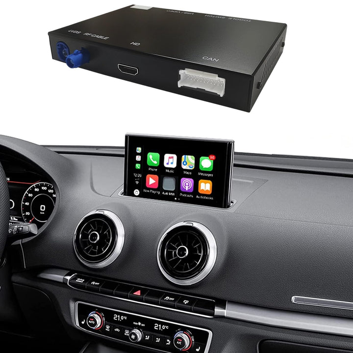 Ninetom Wireless CarPlay &amp; Android Auto Retrofit Kit Decoder für 2013–2018 Audi A3/S3, unterstützt M