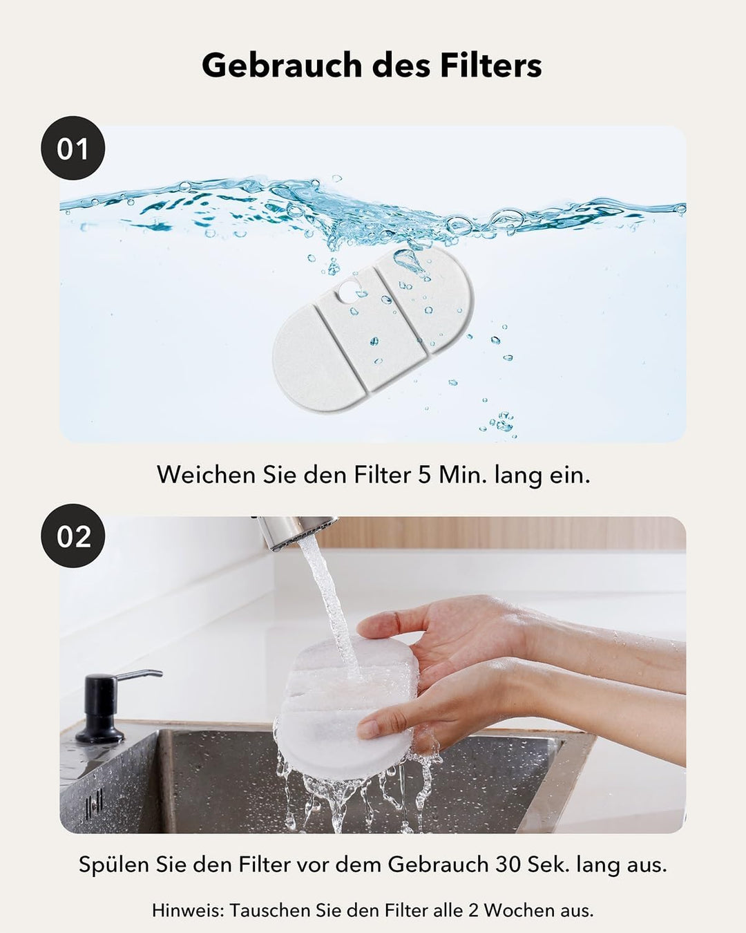 PETLIBRO Capsule Katzenbrunnen Filter 4er Pack, 8 Stück Filter für Katzenbrunnen