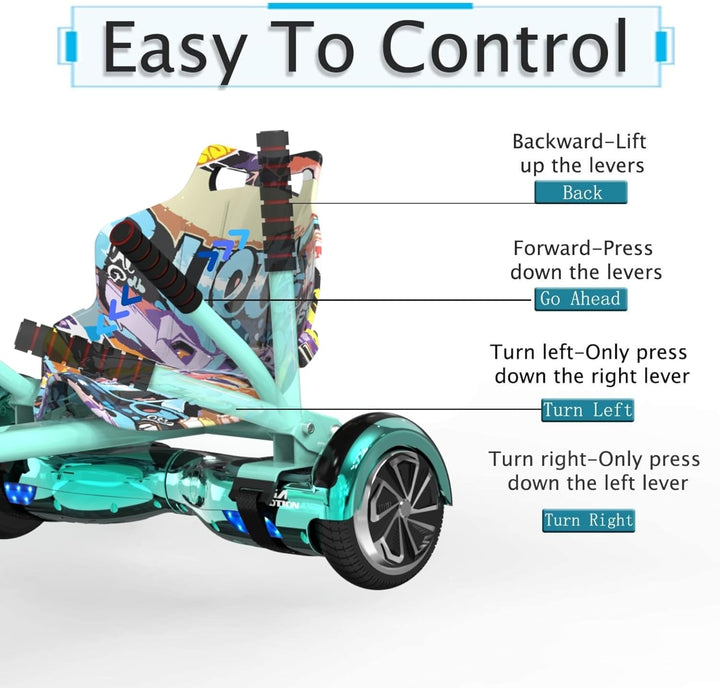 Hoverkart-Sitz für Scooter und Gokart – Sitzaufsatz für Hoverboards, Hovergokart für Hoverboards, Si
