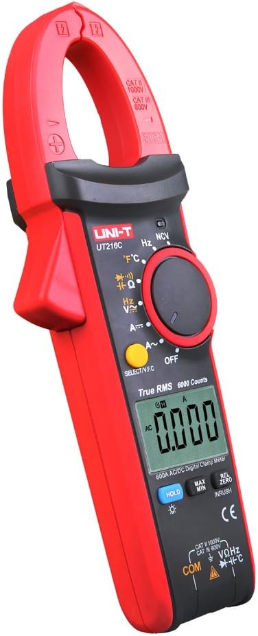 UNI-T UT216C True RMS 600A Digitale Strommesszange Voltmeter Amperemeter Auto Range Tester Single, S