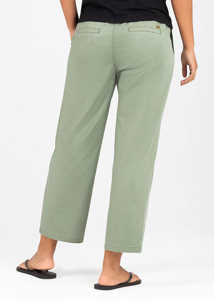 Timezone Damen Regular Marlatz Cropped Freizeithose 26 Oil Green, 26 Oil Green