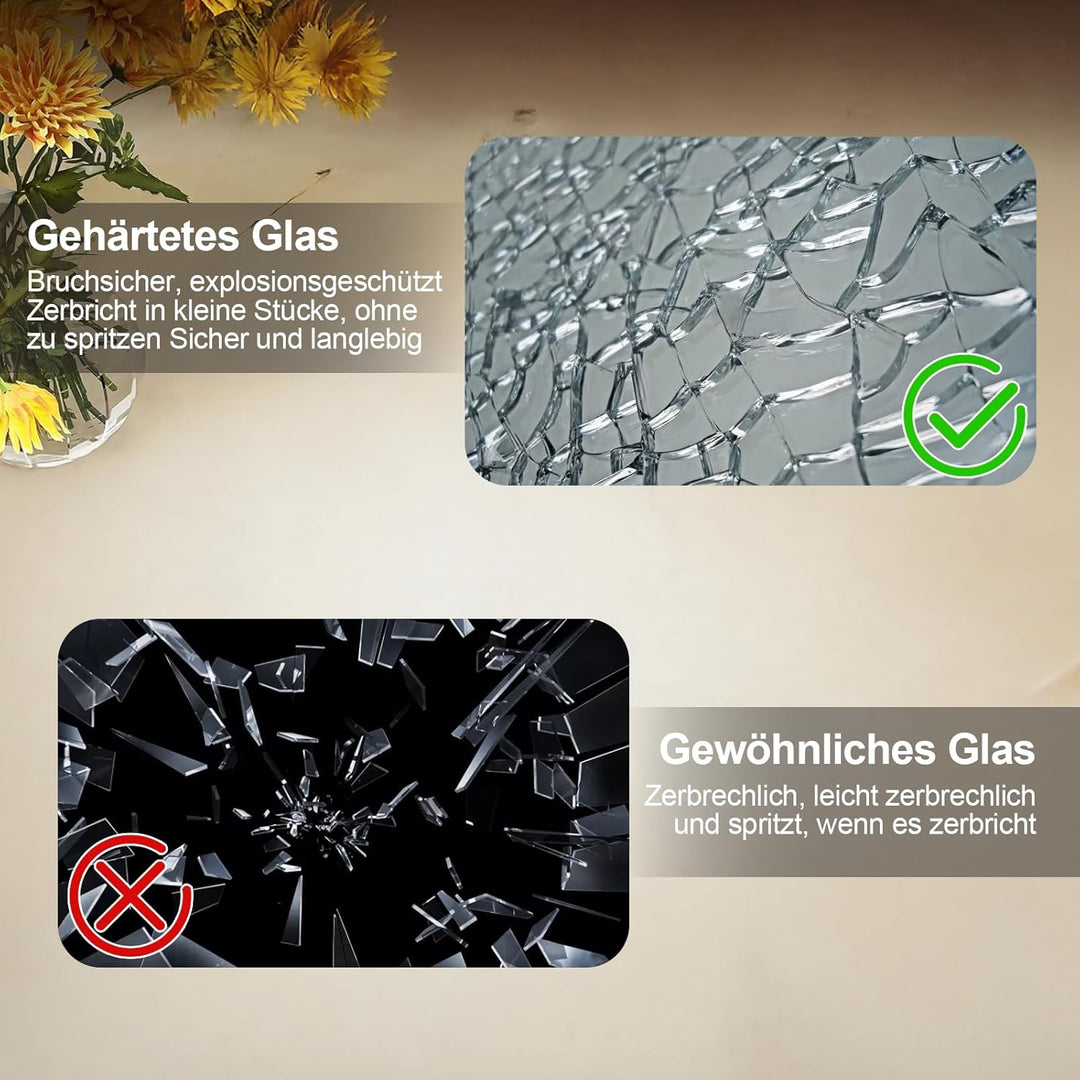 Badspiegel mit Beleuchtung 100x60cm, Badezimmerspiegel Wandspiegel und Touch-Schalter, IP65-Led-Spie